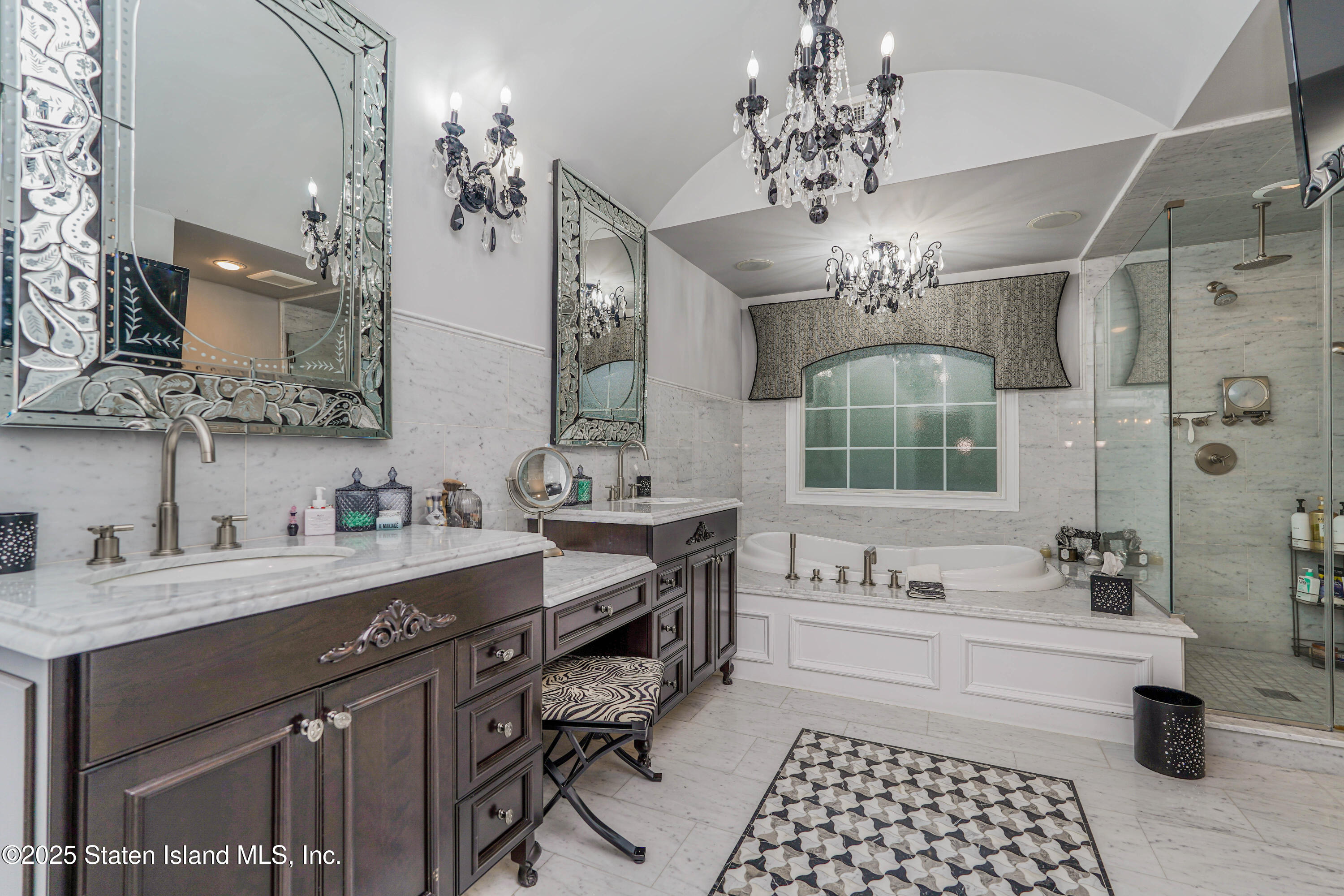 62 Ruxton Avenue Staten Island, NY 10312 - Photo 38 of 71 a bathroom with a sink double vanity and a mirror