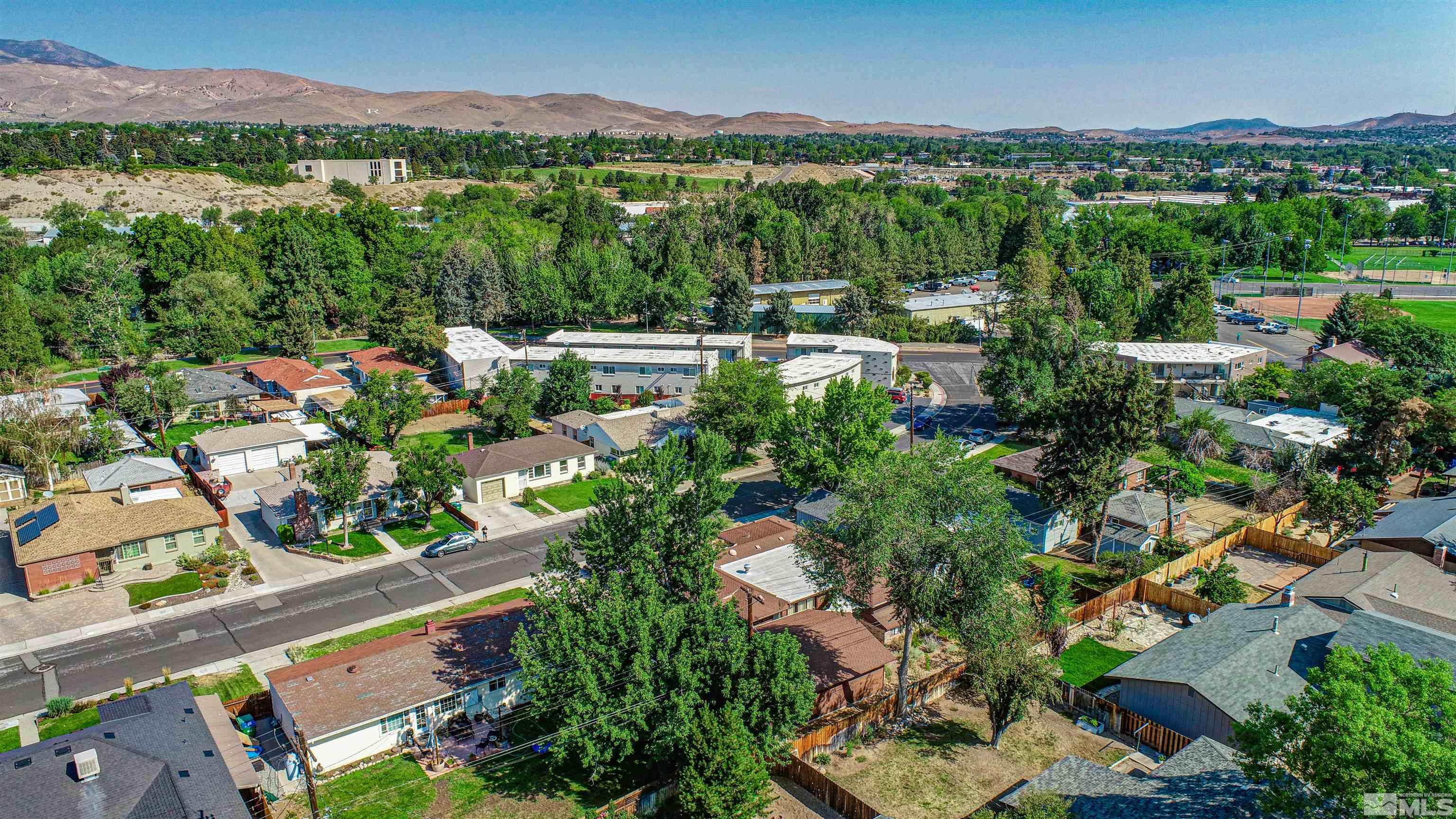 2160 Riviera Street Reno, NV 89509 - Photo 29 of 40 an aerial view of a city with lots of residential buildings