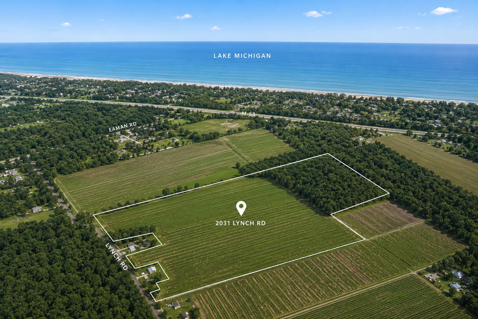 2031 Lynch Road Benton Harbor, MI 49022 - Photo 2 of 6 Aerial Lynch Lake Michigan 1