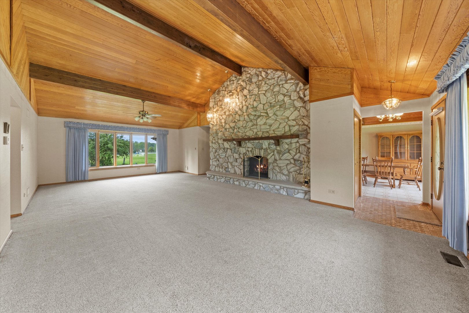 24449 South Klemme Road Crete, IL 60417 - Photo 5 of 21 a view of a livingroom with fireplace and window