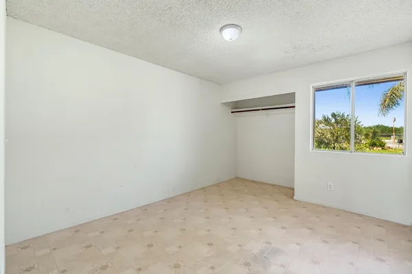 an empty room with a window