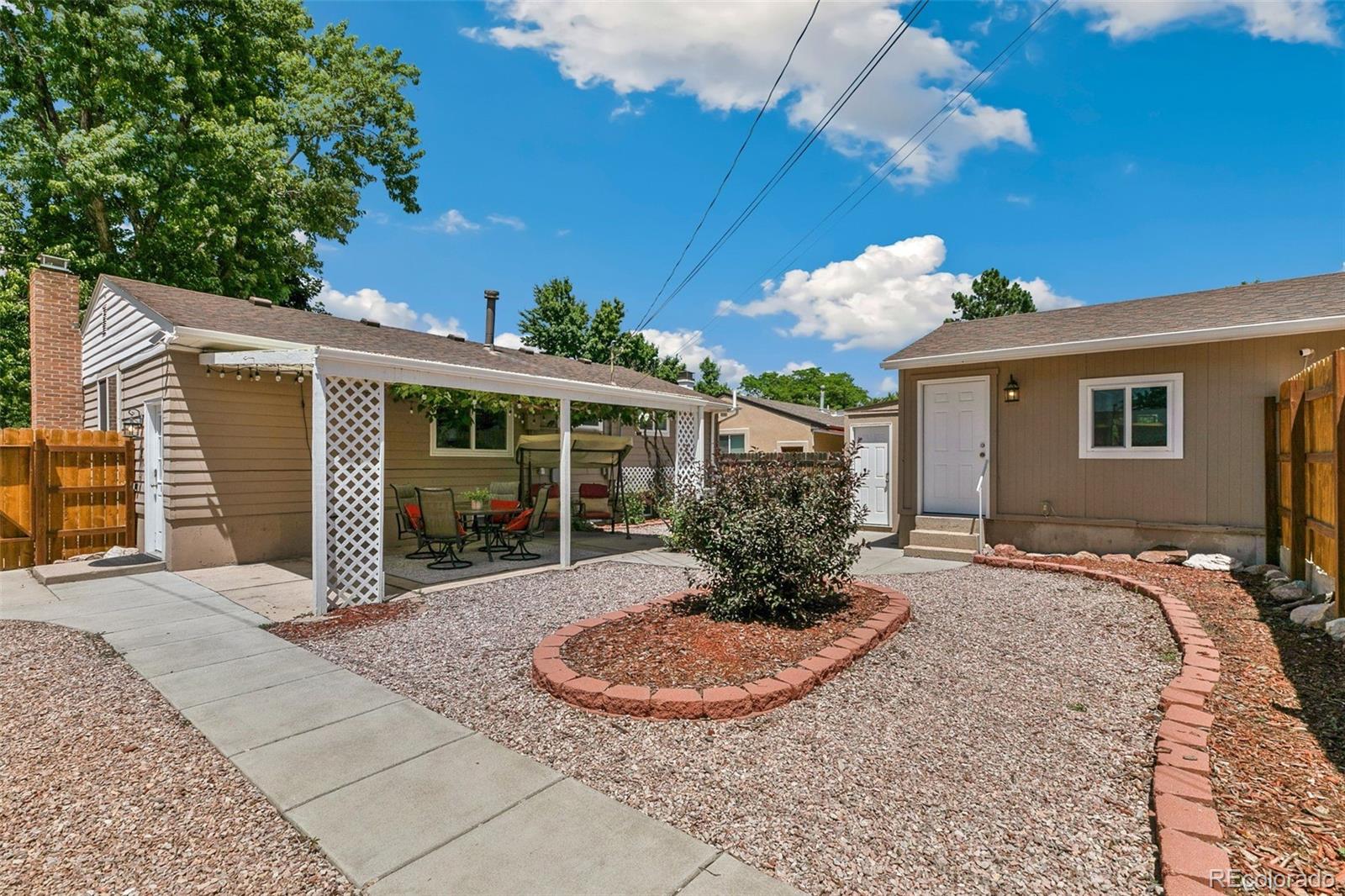 2023 Winston Road Colorado Springs, CO 80909 - Photo 34 of 39 a front view of a house with garden