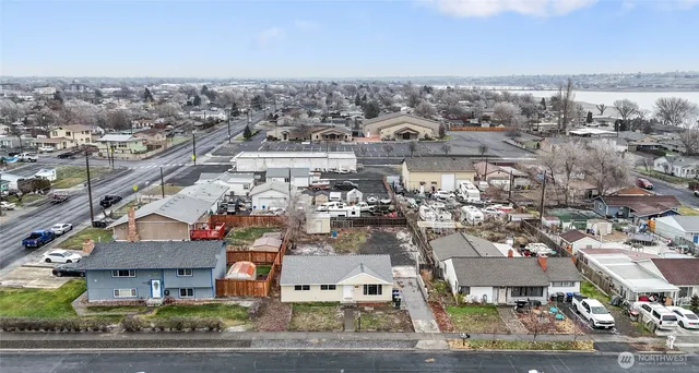 an aerial view of a city