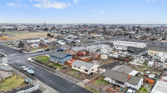 an aerial view of a city