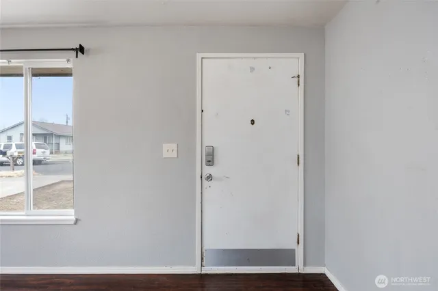 a view of front door