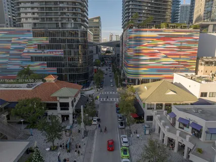 a view of street with sitting area