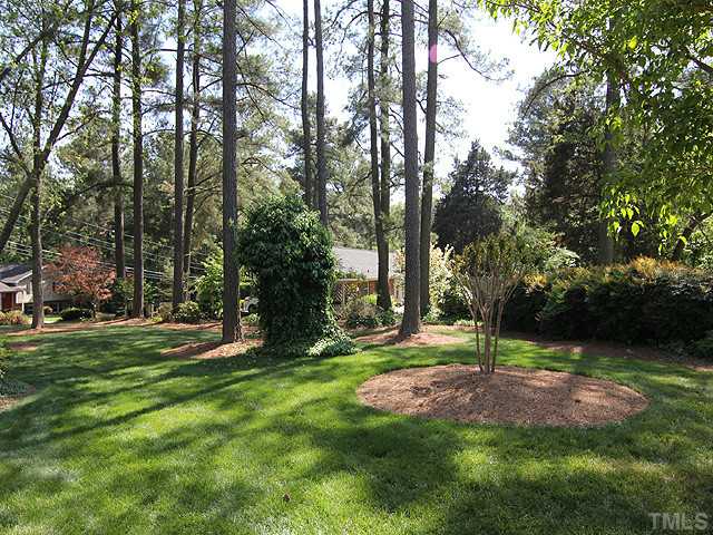 2213 Myron Drive Raleigh, NC 27607 - Photo 19 of 20 a view of a backyard with green space