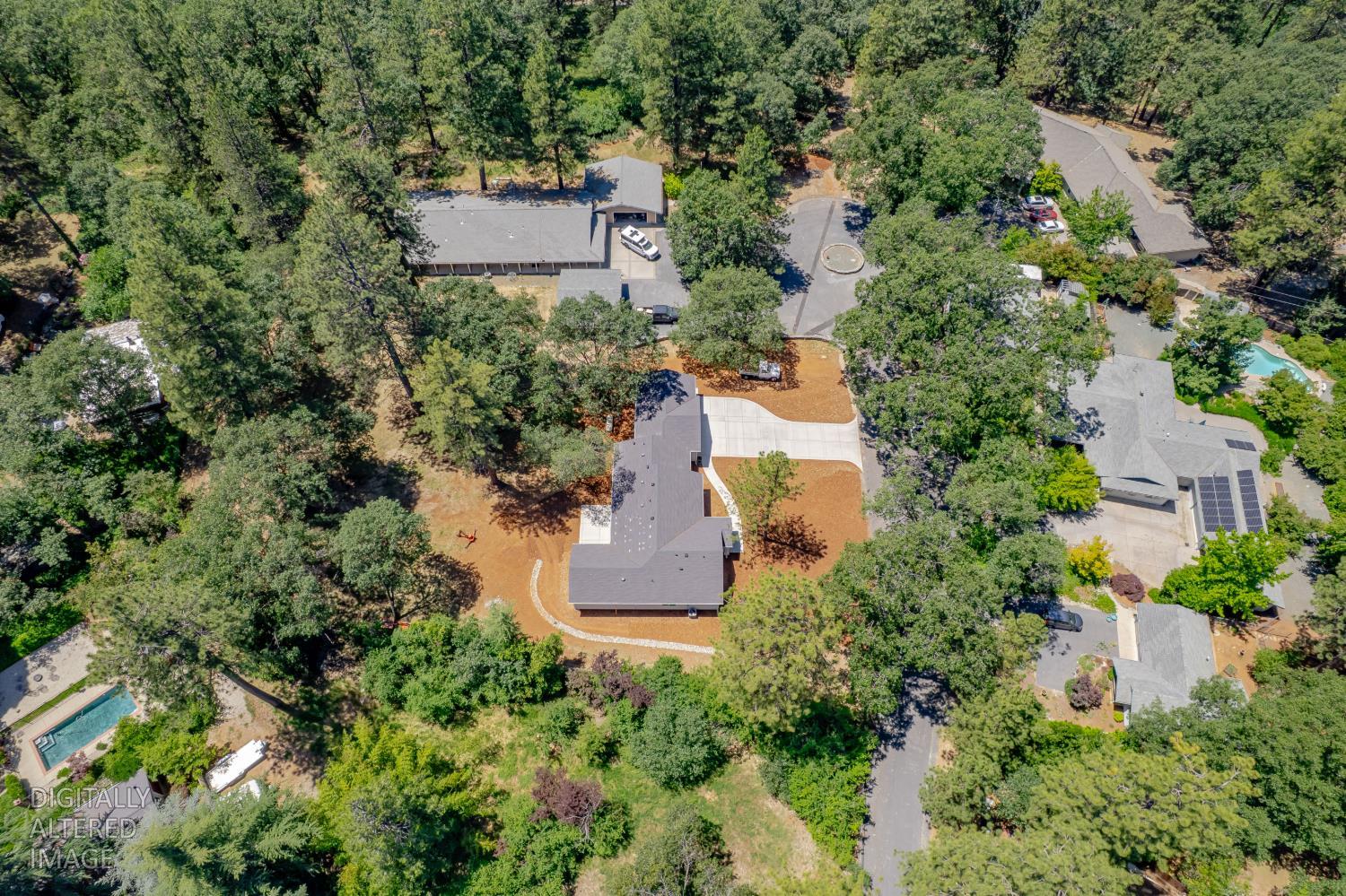 280 Jan Road Grass Valley, CA 95945 - Photo 48 of 66 an aerial view of a house with a garden and trees