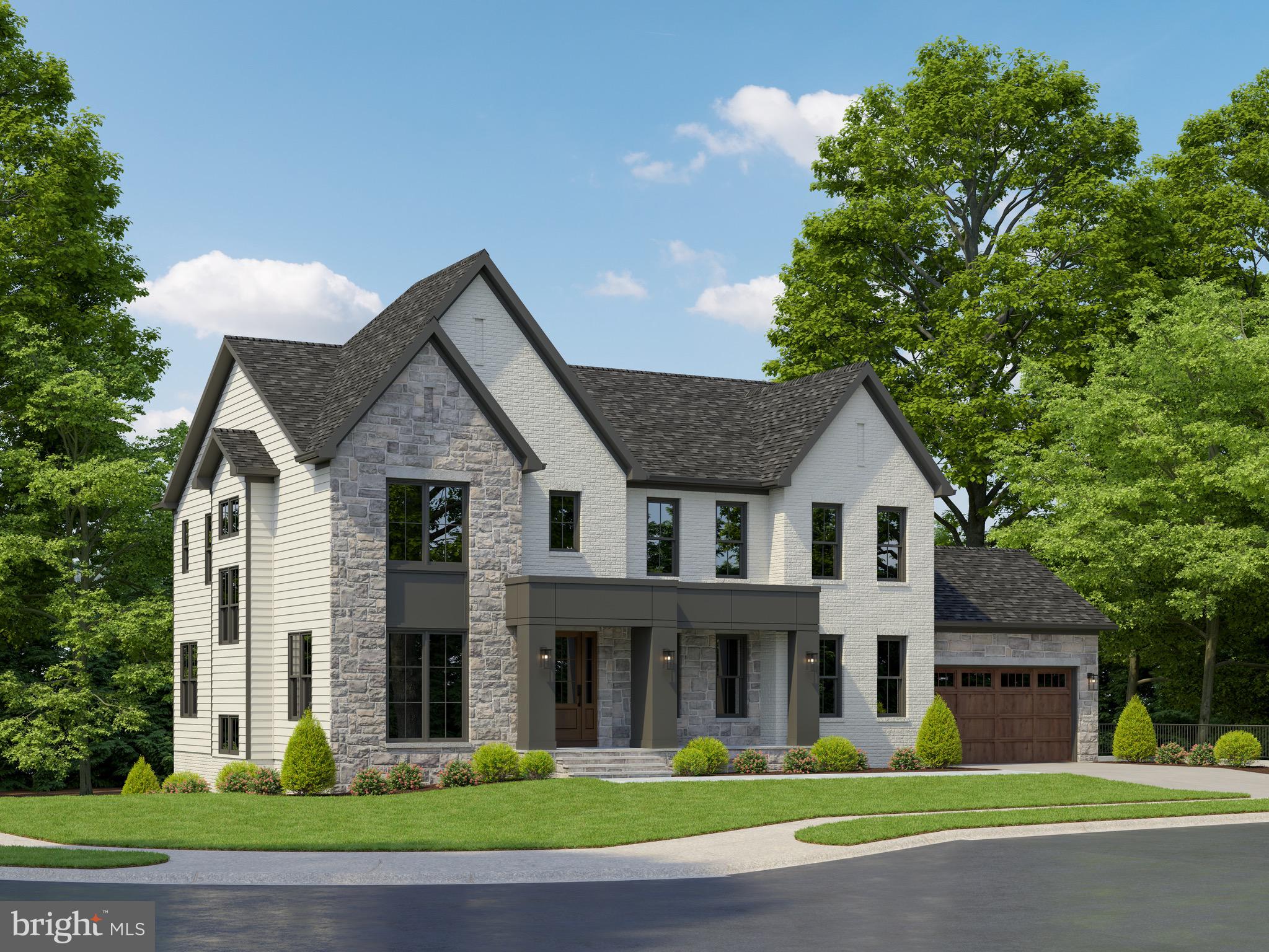 7107 Penguin Place Falls Church, VA 22043 - Photo 1 of 7 a front view of a house with a garden and trees