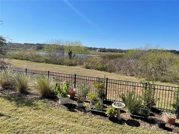 a view of outdoor space with seating