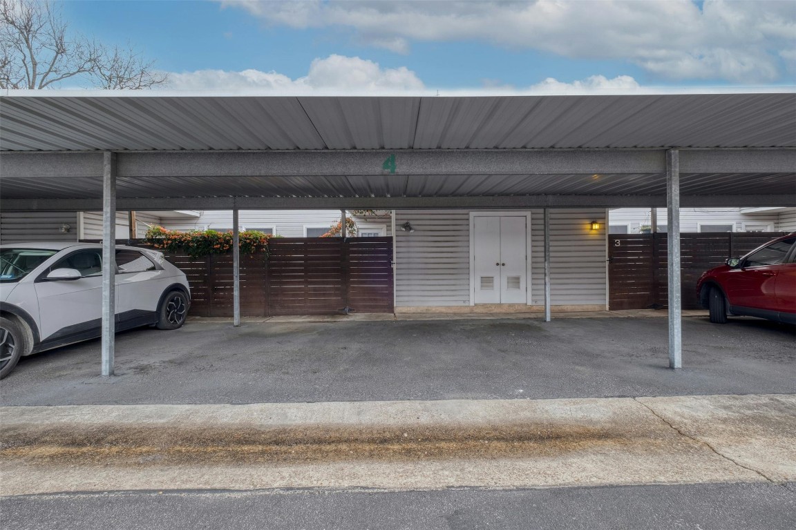 1904 Goodrich Avenue, Unit 4 Austin, TX 78704 - Photo 23 of 31 a view of parking garage with cars