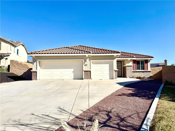a front view of a house with a space