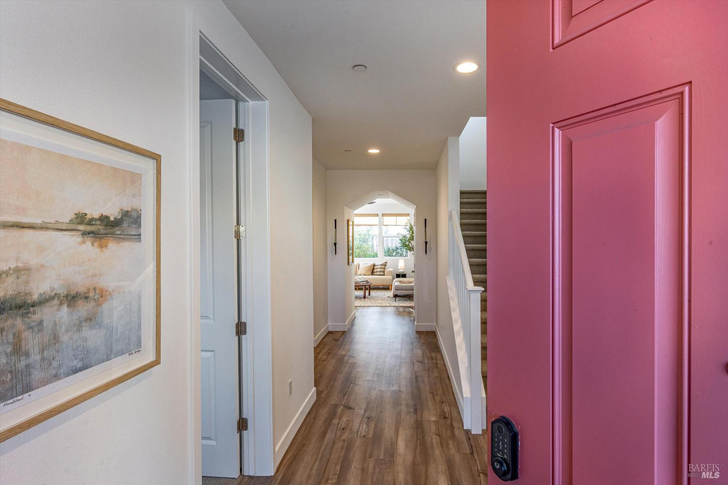 2560 Red Willow Drive Santa Rosa, CA 95403 - Photo 5 of 62 a view of a hallway with wooden floor and a bathroom
