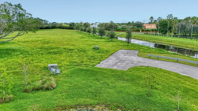a view of a garden with houses