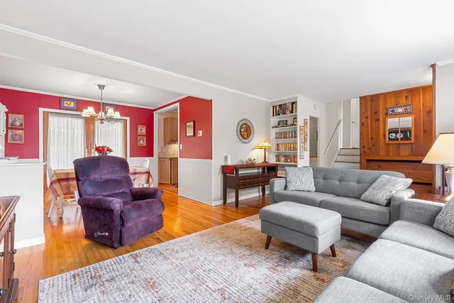 a living room with furniture and a couch