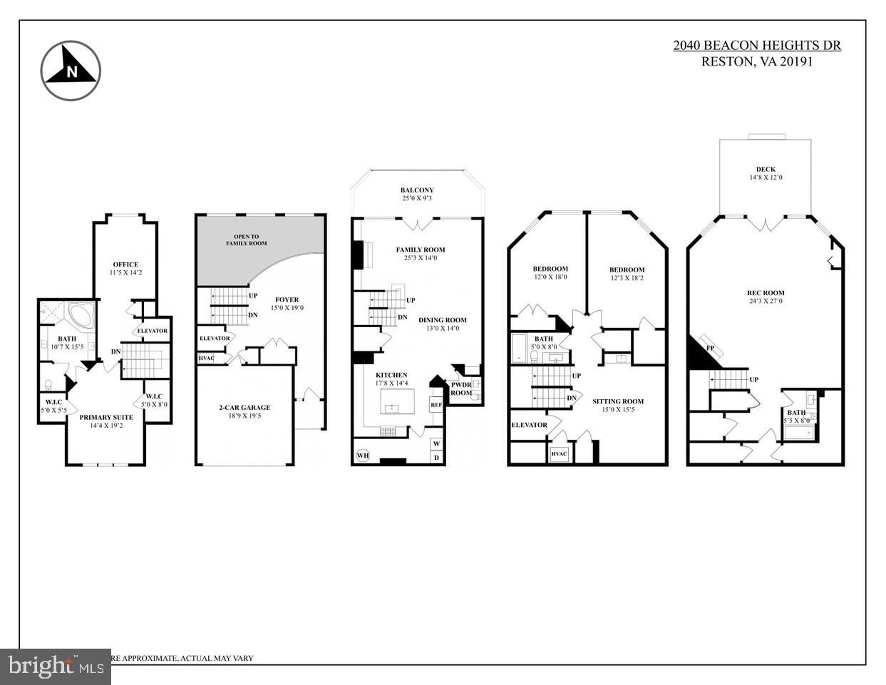 2040 Beacon Heights Drive Reston, VA 20191 - Photo 33 of 38 This shows all 5 levels