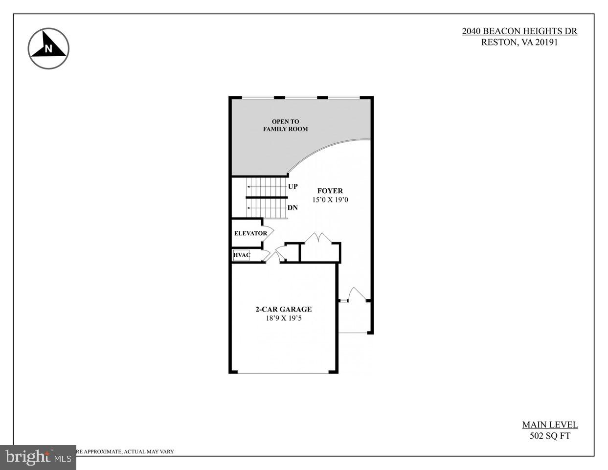 2040 Beacon Heights Drive Reston, VA 20191 - Photo 34 of 38 Entry level floor plan