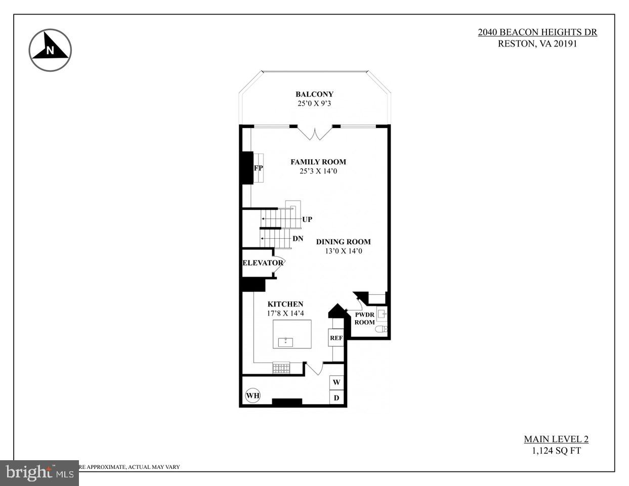 2040 Beacon Heights Drive Reston, VA 20191 - Photo 36 of 38 Main level floor plan