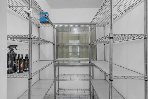 a view of a room with rack on the wall