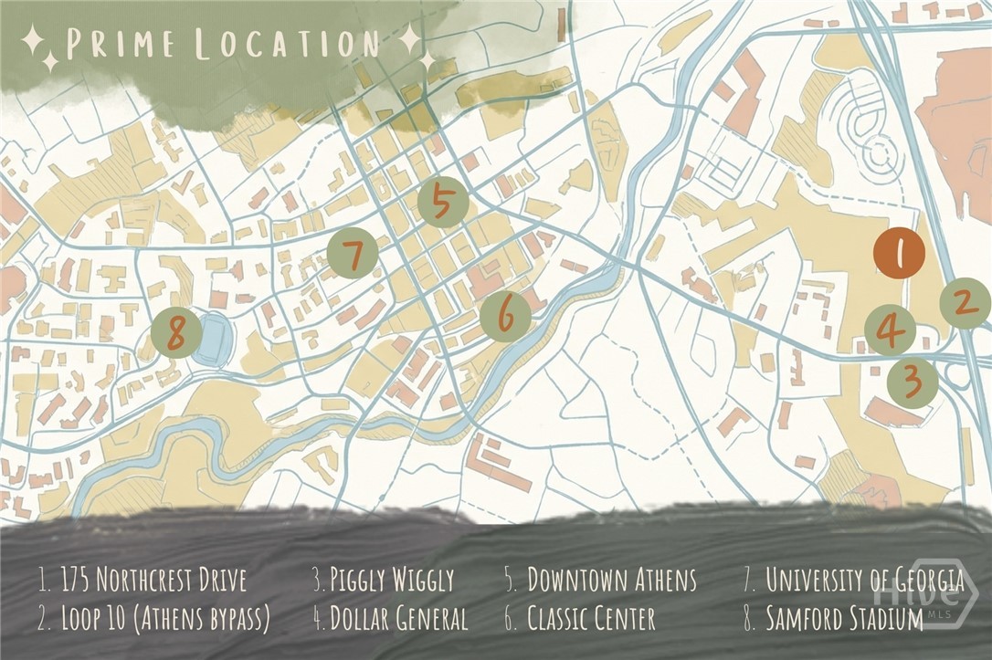 175 Northcrest Drive Athens, GA 30601 - Photo 33 of 34 Prime Location