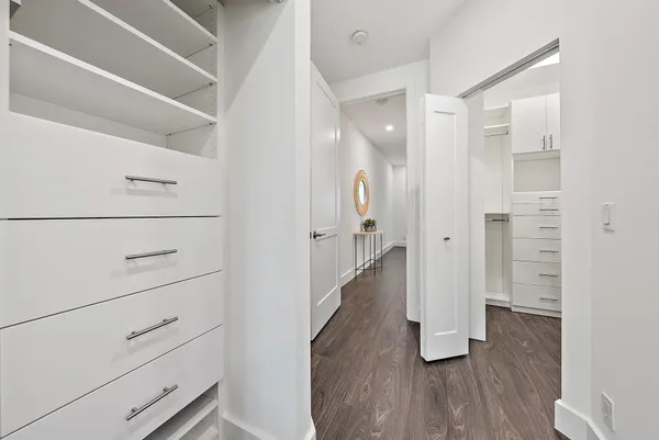 a view of walk in closet