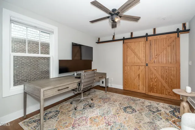 a living room with a window