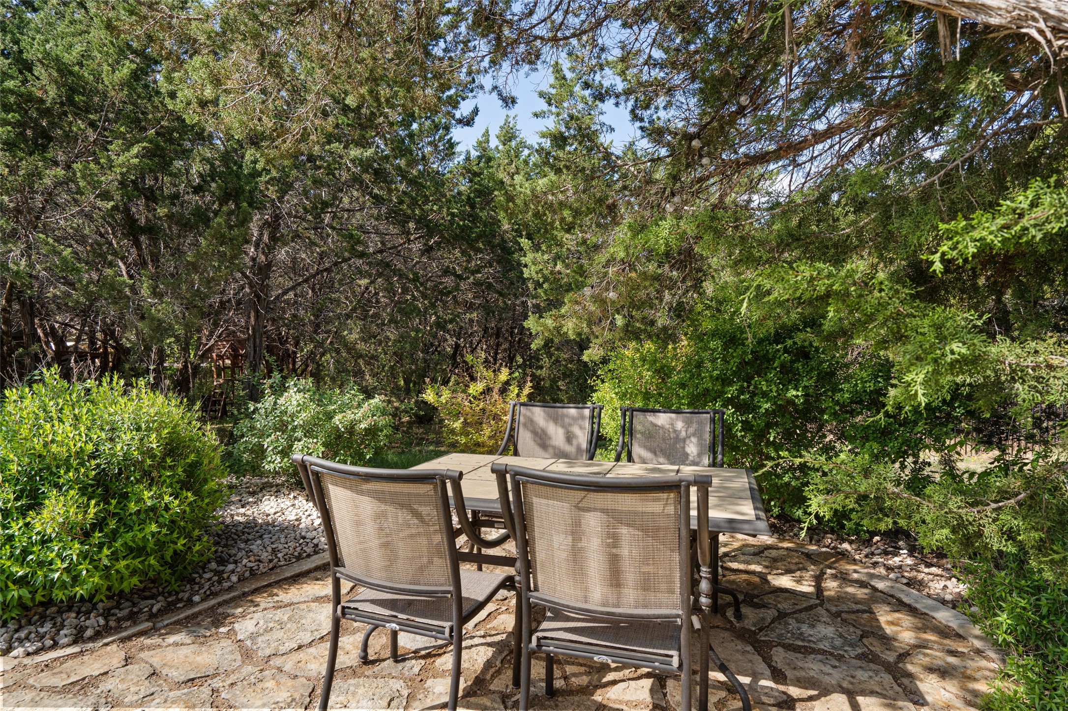 164 Milestone Road Liberty Hill, TX 78642 - Photo 33 of 40 Outdoor dining space, imagine eating under the stars in this park like yard!