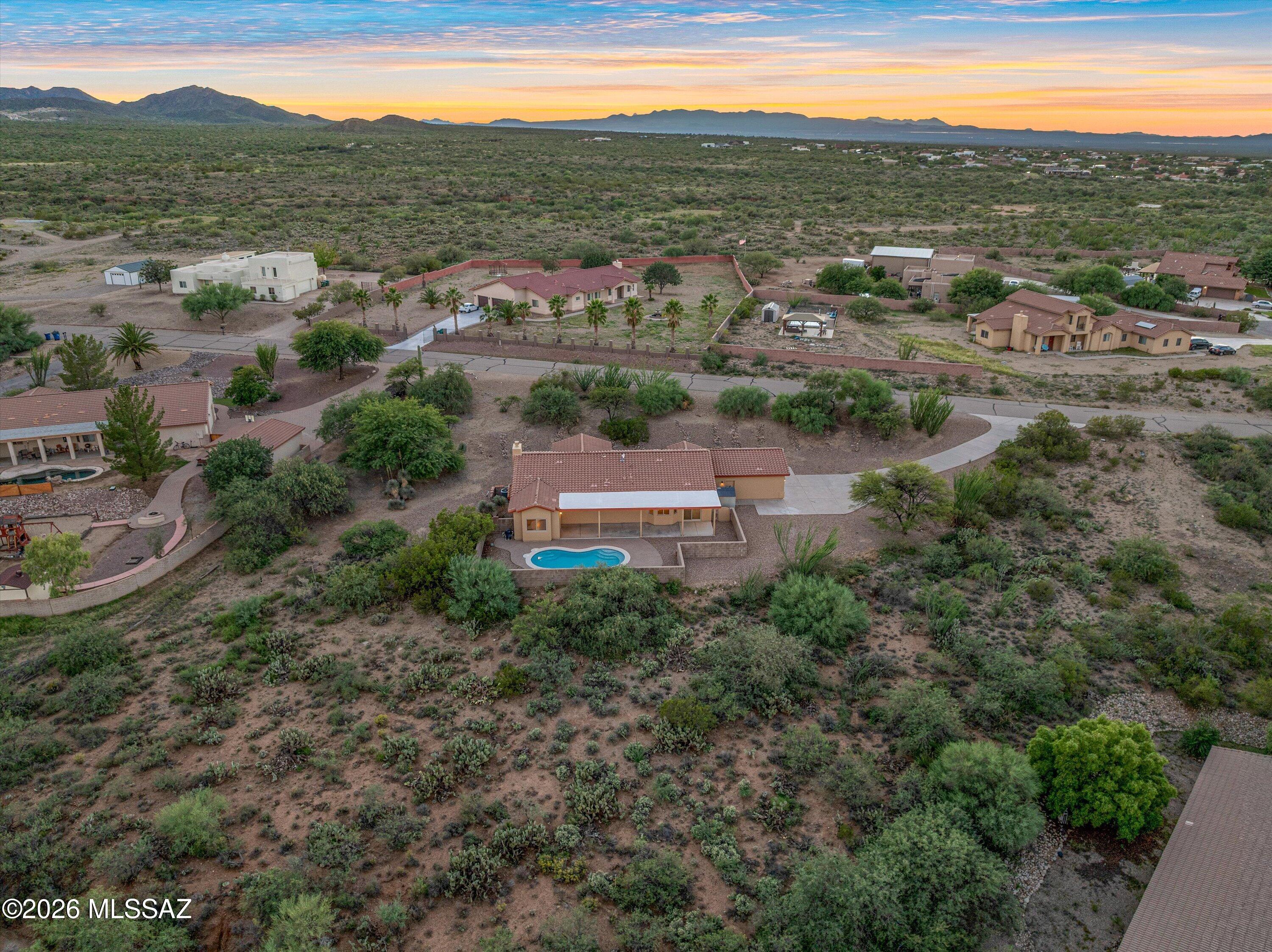 240 Sharon Road Vail, AZ 85641 - Photo 39 of 43 Aerial Back