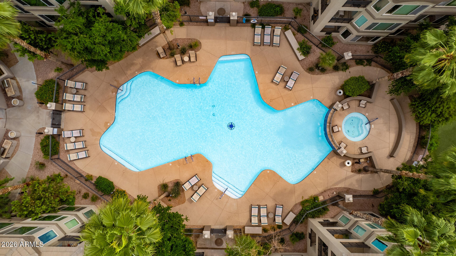435 West Rio Salado Parkway, Unit 305 Tempe, AZ 85281 - Photo 32 of 44 an aerial view of a swimming pool