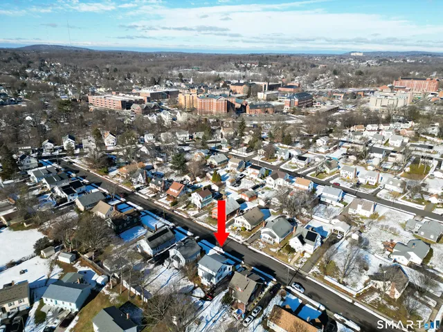 an aerial view of city