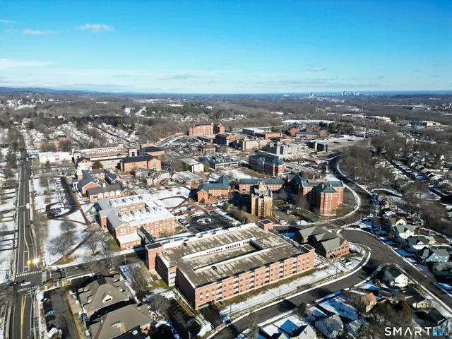 an aerial view of multiple house