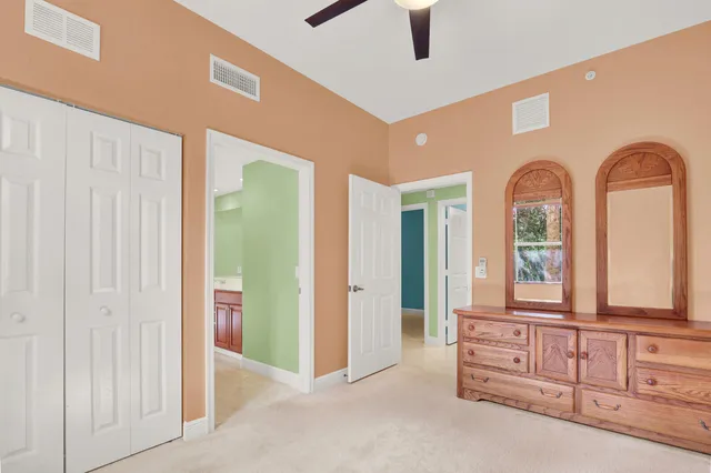 a view of an entryway with a chandelier