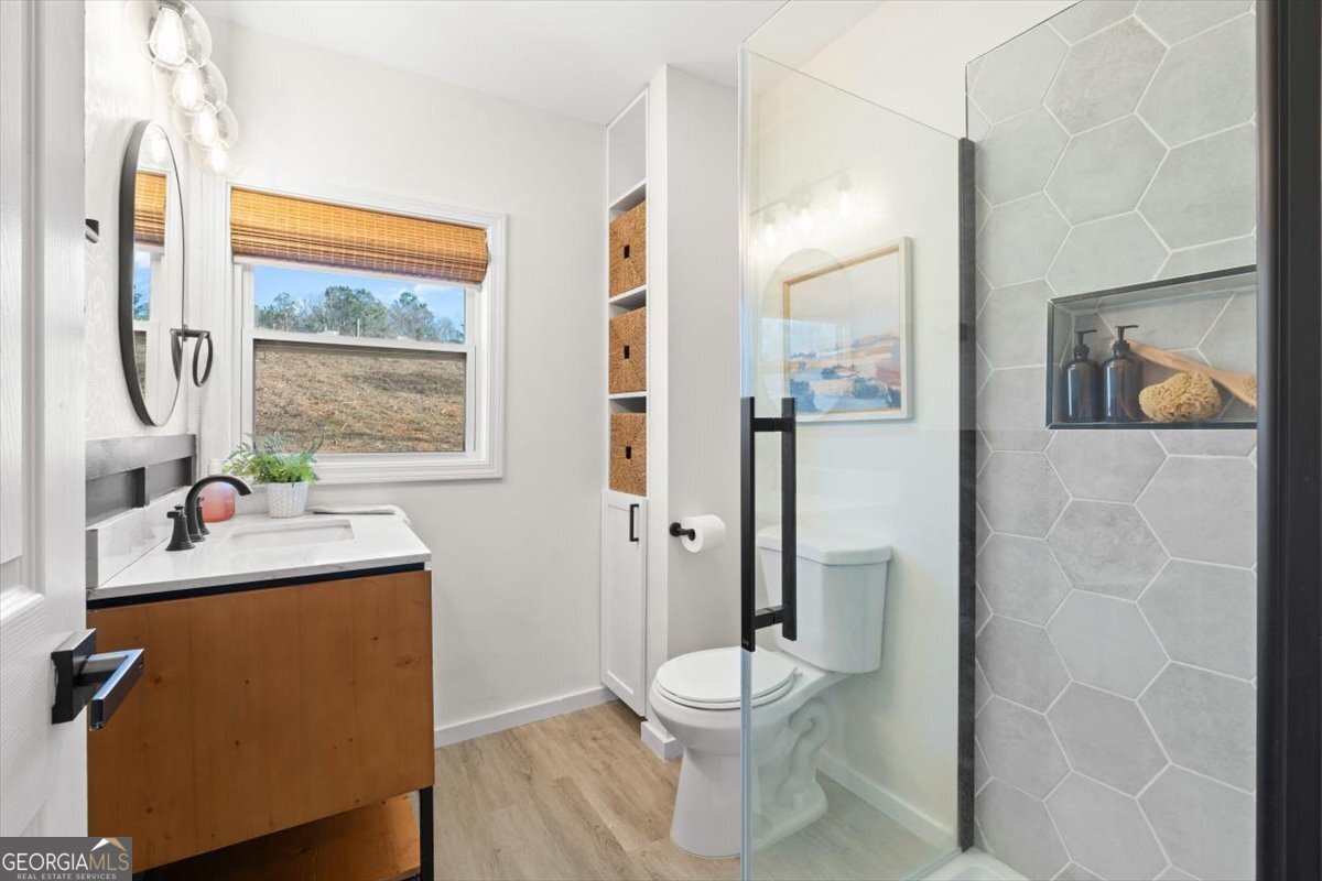 80 Hand Road Bowdon, GA 30108 - Photo 26 of 82 a bathroom with a toilet sink and a mirror