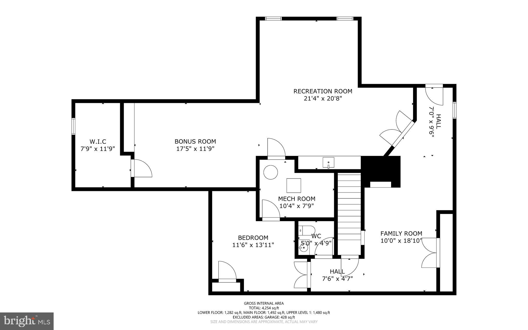 6445 Stream Valley Way Gaithersburg, MD 20882 - Photo 35 of 37 Lower Level Floor Plan