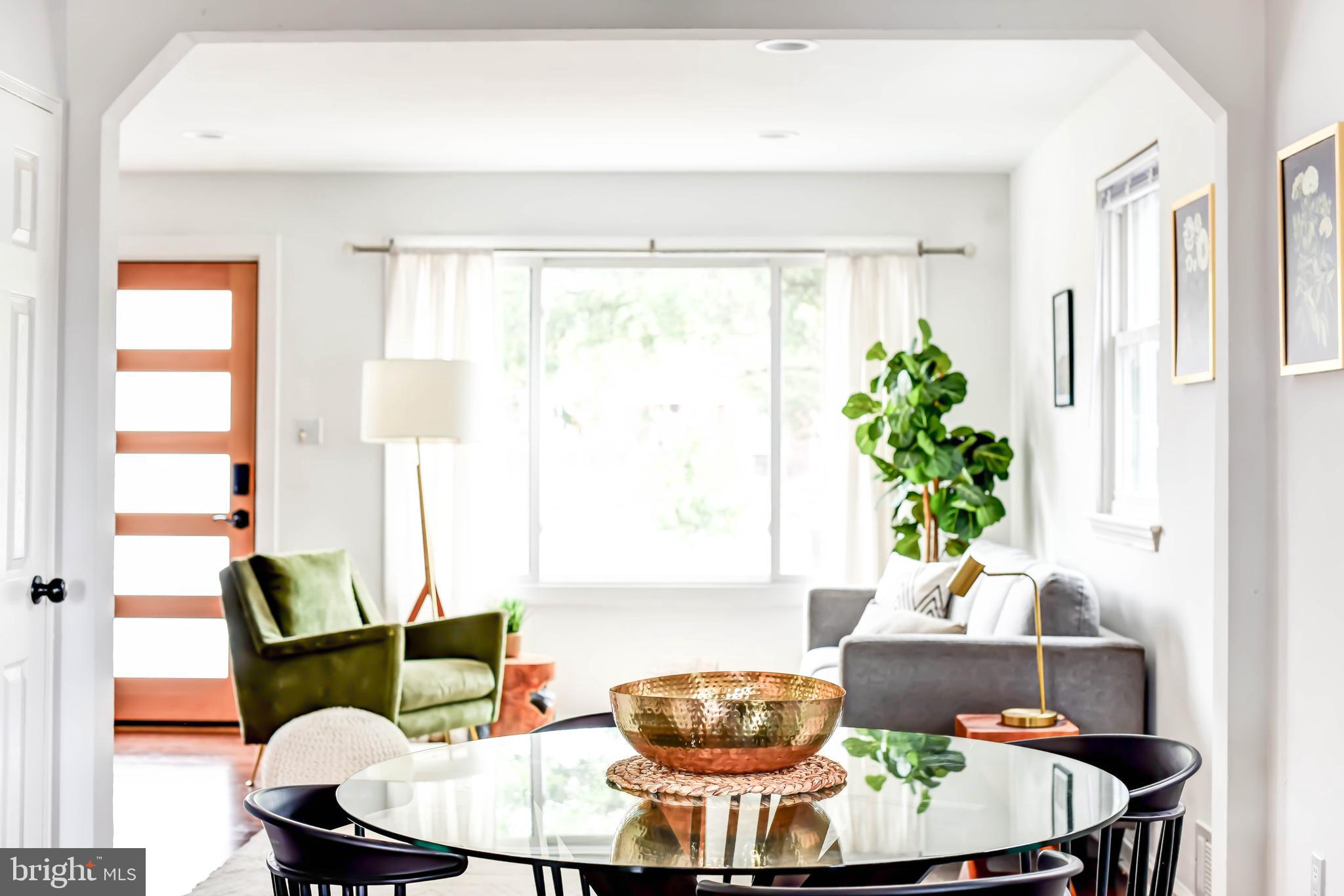 459 Riggs Road Northeast Washington, DC 20011 - Photo 3 of 57 a living room with furniture and a potted plant