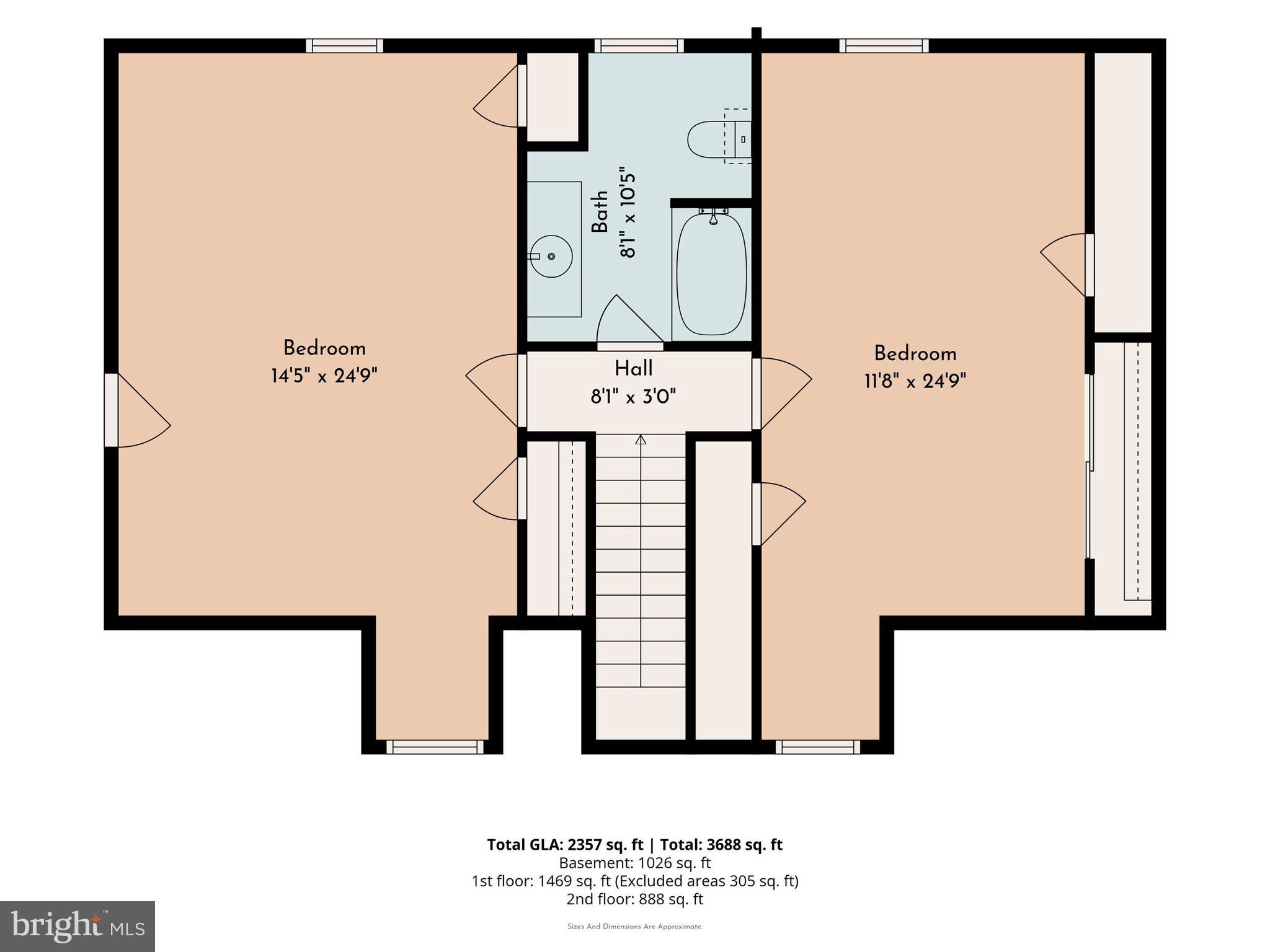 1125 Payne Road Green Lane, PA 18054 - Photo 46 of 47 Second level Floorplan