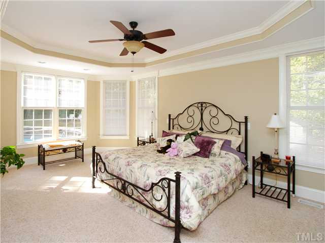 5729 Stuarts Ridge Road Wake Forest, NC 27587 - Photo 12 of 25 Trey ceiling in master suite with sitting area. Master Bedroom