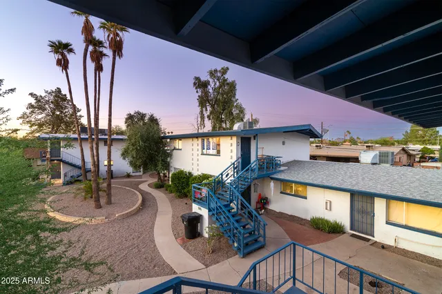 a table and chairs in the patio