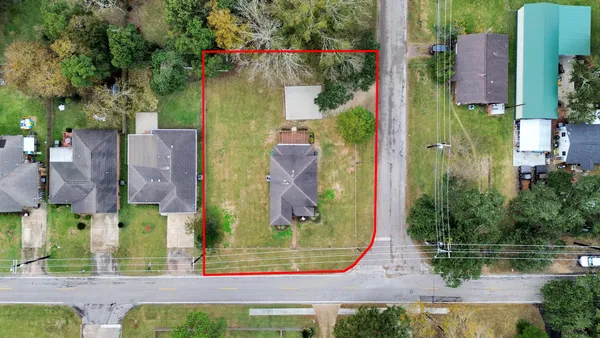 an aerial view of a city