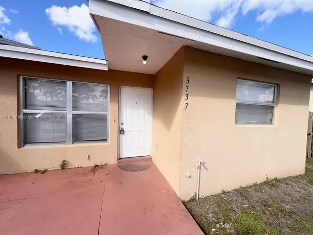 a front view of a house