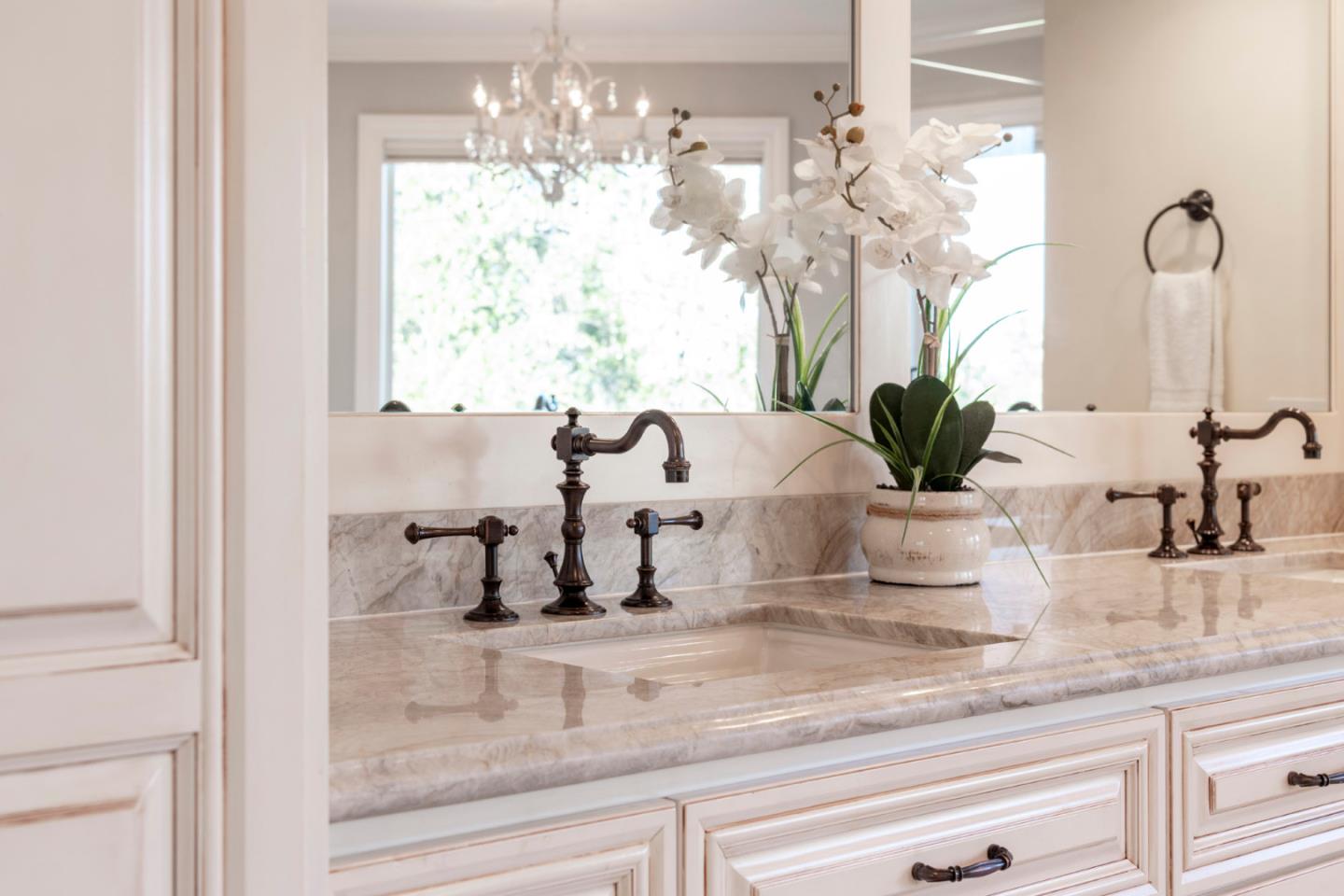 15965 Shannon Road Los Gatos, CA 95032 - Photo 18 of 53 a closeup of a sink with a potted plant