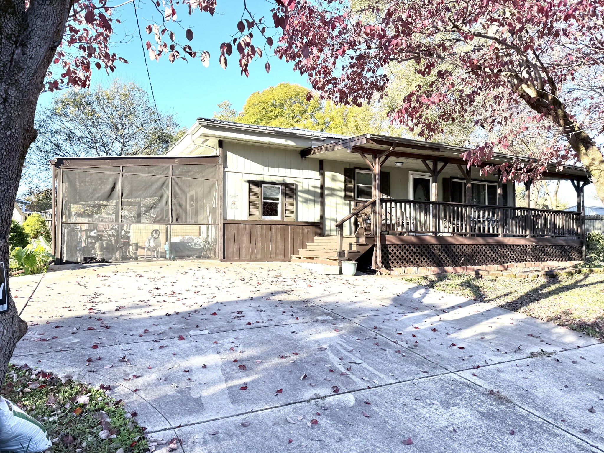 a view of a house with a patio