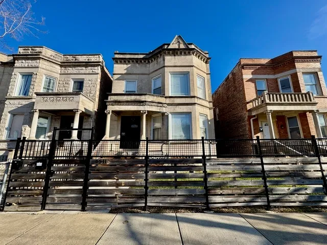 a view of a building with many windows