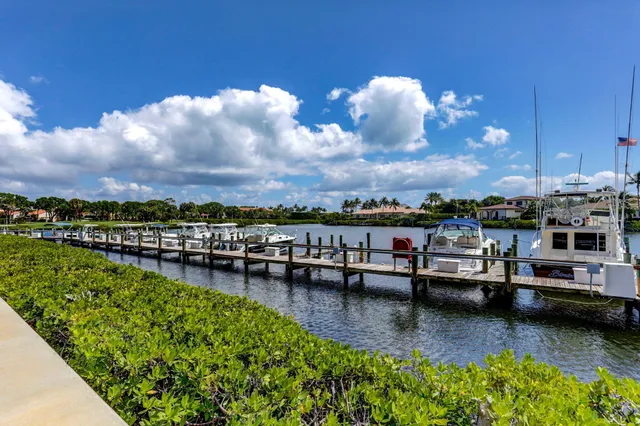 a view of a lake with boats