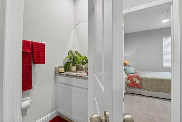 a house view with a outdoor space