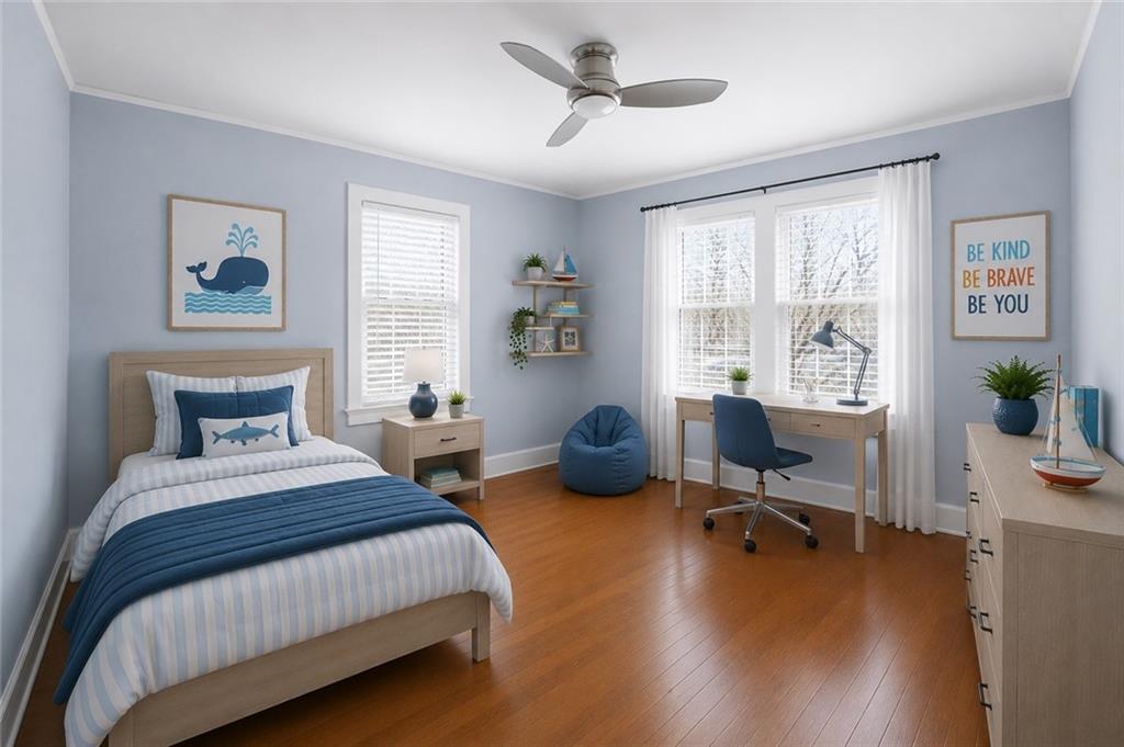 1128 Scott Boulevard Decatur, GA 30030 - Photo 16 of 45 a bedroom with a bed furniture and a window