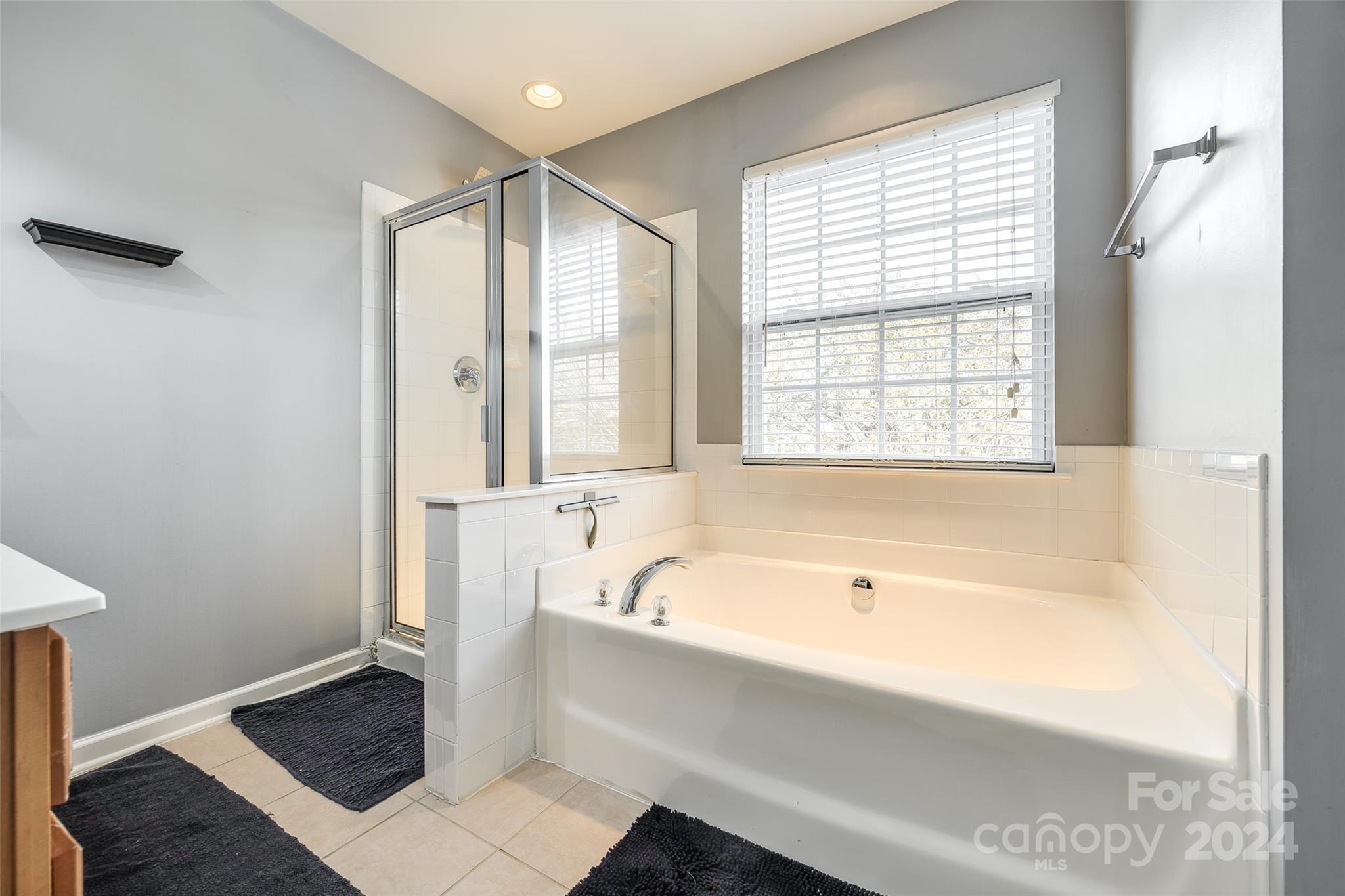 11417 Winget Pond Road Charlotte, NC 28278 - Photo 28 of 39 a bathroom with a bathtub and a shower