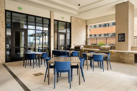 a view of dining room and hall with furniture