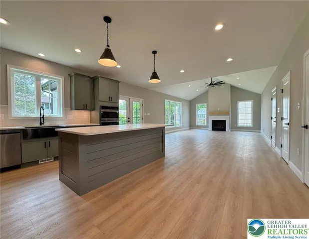 a view of a hallway with a window