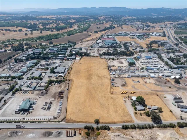 an aerial view of a residential houses